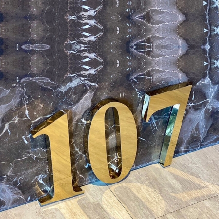 不鏽鋼鍍鈦金亮面鐵殼字