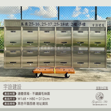 12格不銹鋼信箱